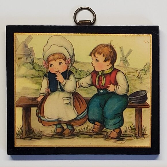 6x Antique 1930's British Empire Made Mini Art Prints, Wood & Metal - Picture 2 of 6